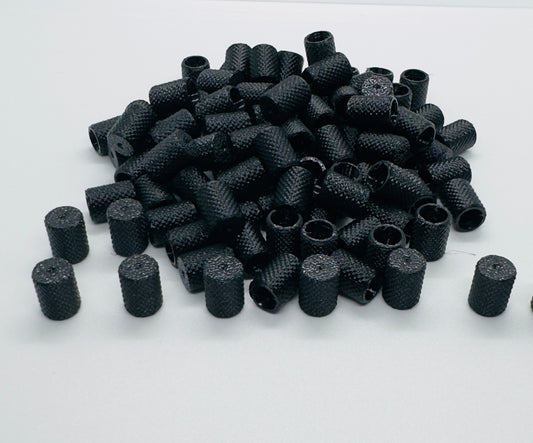 Protective Rubber End Caps 150 pcs, 6mm Round Black, 7.6mm OD x 10.5mm Height
