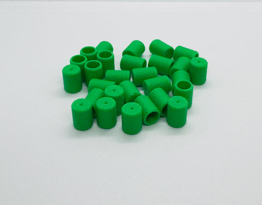 Protective Rubber End Caps 150 pcs, 6mm Round,  Green, 7.6mm OD x 10.5mm Height