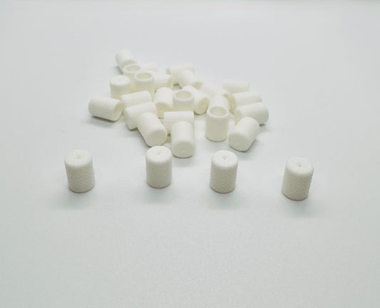 Protective Rubber End Caps 150 pcs, 6mm Round,  White, 7.6mm OD x 10.5mm Height